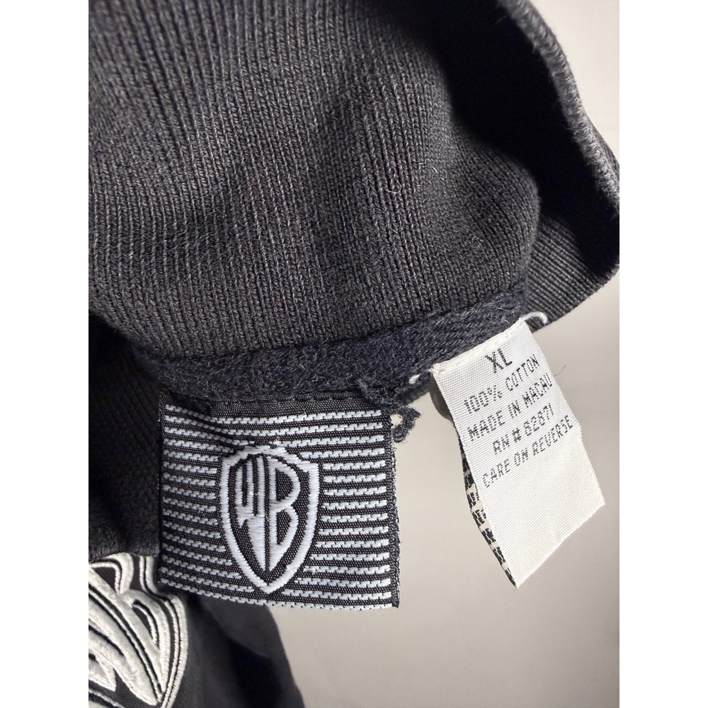 Vintage 1995 Warner Bros Studio Store Looney Tunes Quarter Zip Polo Black XL - Picture 6 of 8